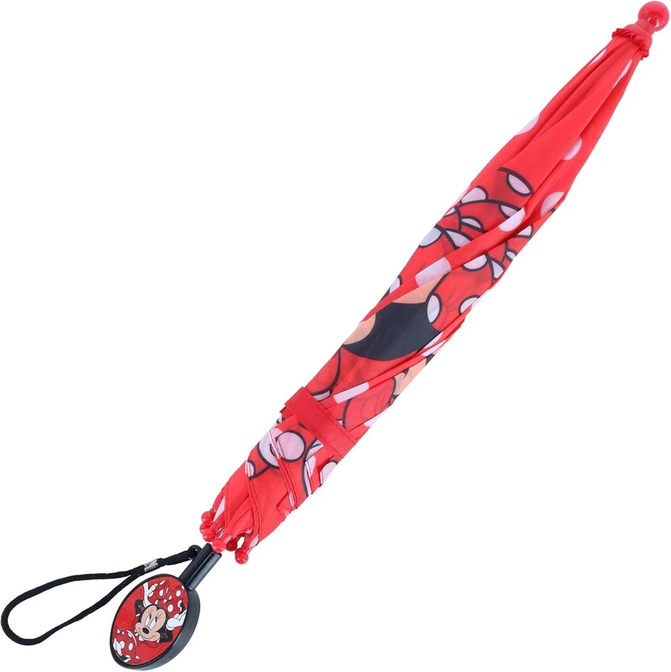 Minnie Mouse Umbrella Rain Red Pre School Children Kids Girls Toddler Gift Toy - Image 2 of 3