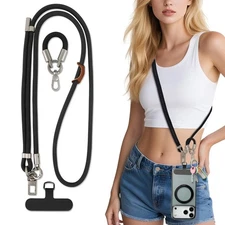 Universal Cell Phone Lanyard Crossbody Adjustable Neck Strap 8mm with Tether Tab