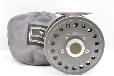 Hardy J.L.H. Salmon 101mm 41mm Line #8-9 Silver Used Fly Reel Fishing Japan