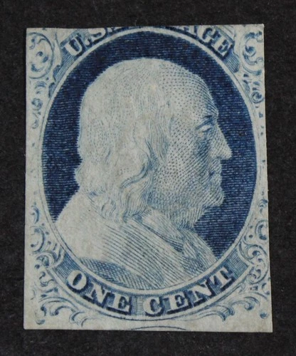 CKStamps: US Stamps Collection Scott#9 1c Franklin Unused H Appear Regum