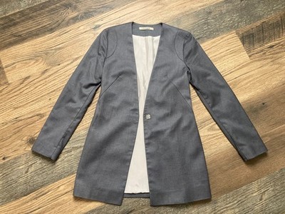 USHATAVA  Blazer Jacket, Gray SIZE XS