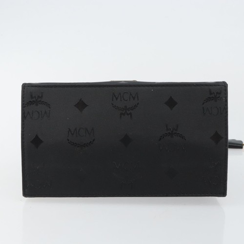 MCM Vicetos Logogram Hand Bag PVC Black Gold Auth 145191 - Picture 5 of 24
