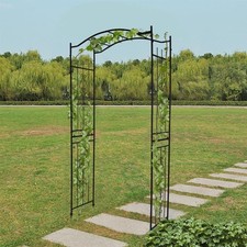 90" Garden Arch Patio Backyard Plant Rose Trellis Archway Arbor Pergola Iron