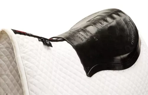 Acavallo Gel Rear Riser 2" Shock Absorbing Tacky Half Saddle Pad Clear/Black