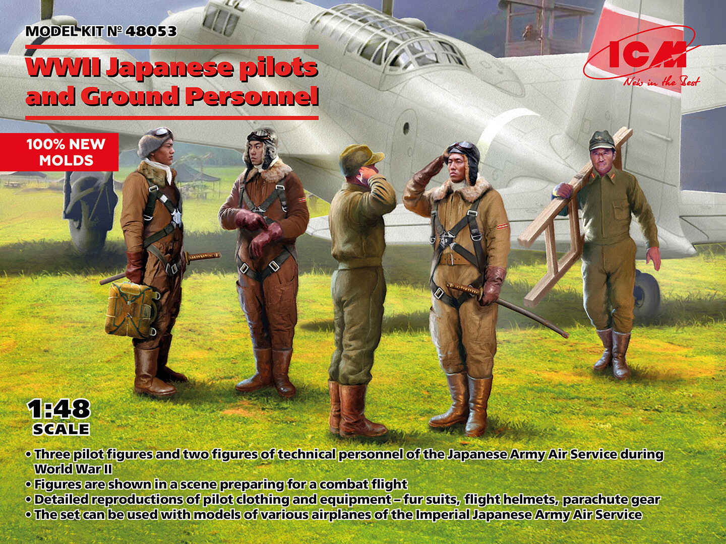 ICM 48053 1:48 Japanese pilots and Ground Personnel WWII (100% new molds)