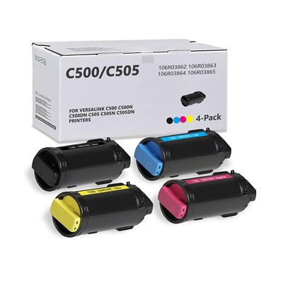 4 Pack Versalink C500 / C505 High Capacity Toner Cartridge (Black/Cyan/Magent...