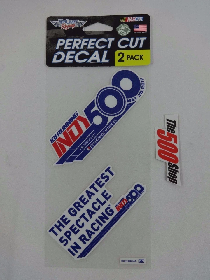 粉丝包 2017 Indy 500 活动节目带启动阵容模切磁铁和贴花 — 第 4/4 张图片