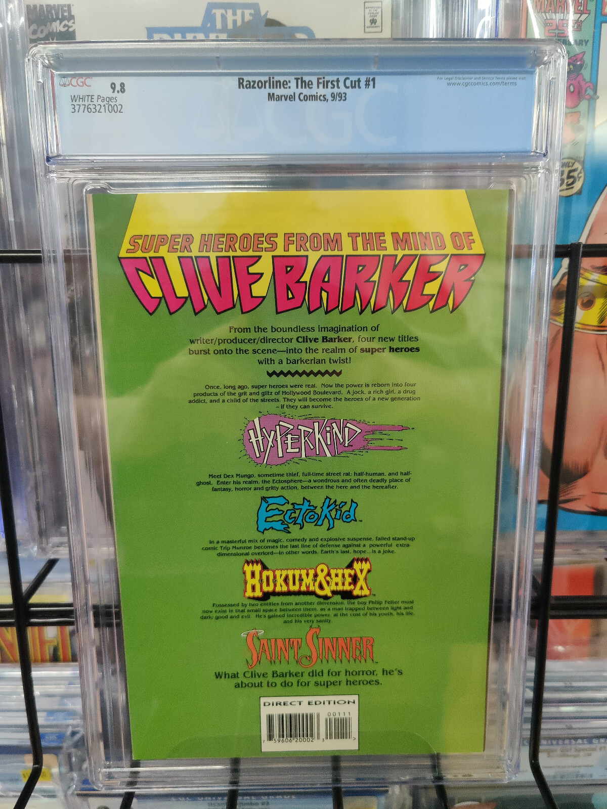 RAZORLINE THE FIRST CUT 1 (1993) CGC GRADE 9.8 CLIVE BARKER PREVIEW! eBay