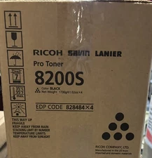 Genuine Ricoh Savin Lanier 8200S Toner 4Pk. Part: EDP# 828484
