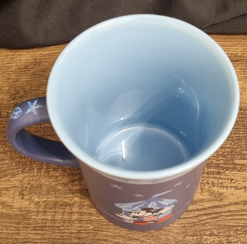 DISNEY STORE LARGE MICKEY MOUSE BLUE CERAMIC COFFEE/TEA MUG - PRE-OWNED - Picture 3 of 8