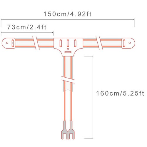 FM Dipole Antenna Indoor T-Type Sound Radio Stereo Receiver 300Ohm Transf IT - Afbeelding 12 van 12