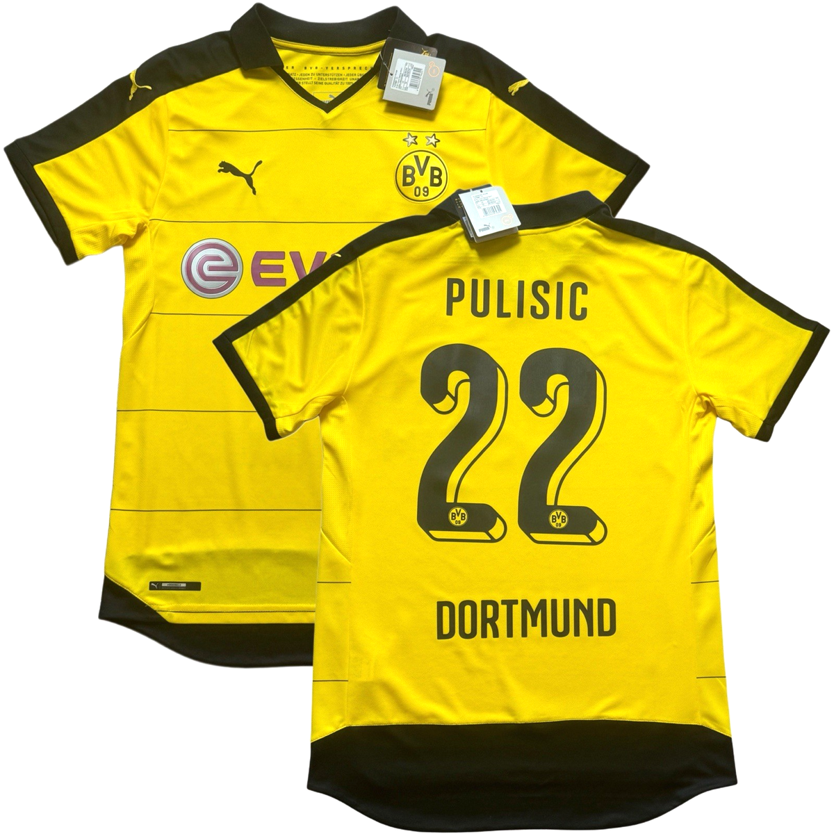 【新品未開封】ドルトムント BVB 15/16 ユニフォーム PUMA M 2015/16 Dortmund Home Jersey #22 Pulisic Medium Puma Bundesliga