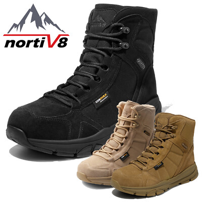 NORTIV Men's Military Boots Hiking Boots Breathable Lightweight