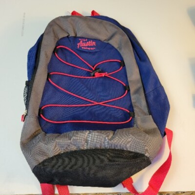 Austin Trading Black And Grey Sling 16 In. Backpack Book Bag Shoulder. 