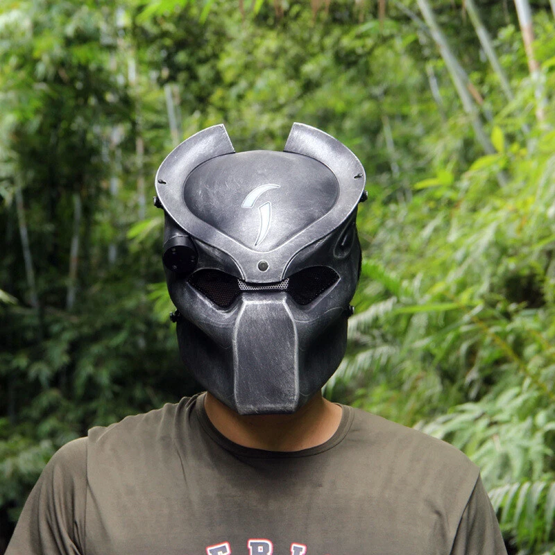 Alien vs Predator Cosplay Mask Halloween Party Costume Prop Full Mask With Light - Image 4 of 4