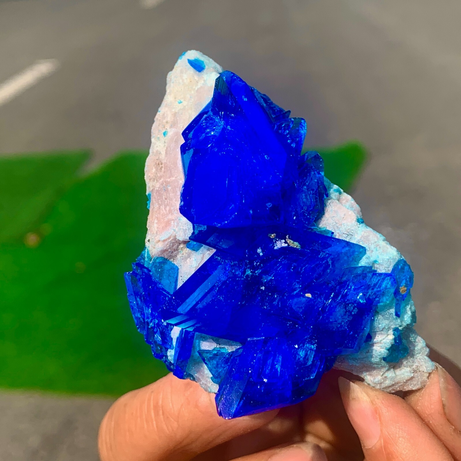 119G Newly discovered Blue Potassium alum Crystal cluster Stunning Crysta