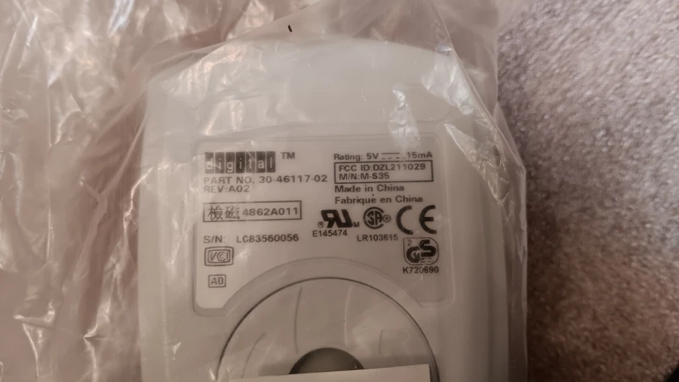 Vintage Digital Equipment Corporation Three Button PS2 Mouse P/N 30-46117-02 - Image 4 of 4