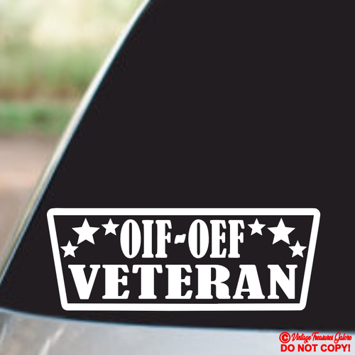 Adesivo Ovale Operation Enduring Freedom Veteran OEF - Camoscio Desertico Per USMC Army