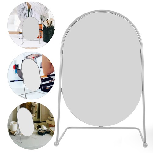 13 Inch Oval Makeup Mirror for Bedroom Table with Stand Travel - Picture 5 of 12