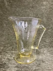 Beautiful Vintage Yellow Depression Glass Pitcher Hazel Atlas 7.5"