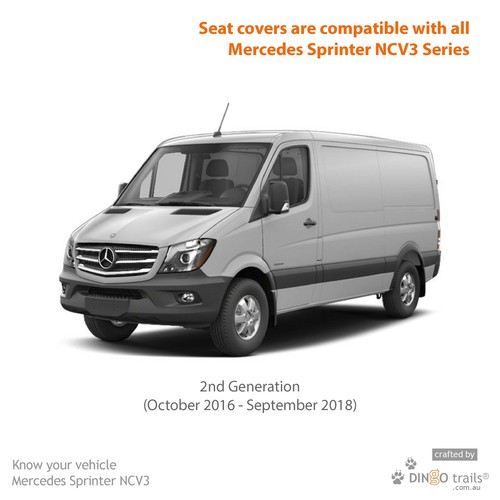 Fit Mercedes Sprinter NCV3 (Oct06-Sep18) 2x ARMREST Premium Neoprene Covers - Picture 7 of 7