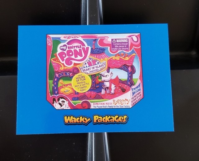 2018 Wacky Packages Go to Movies Animated Film Blue 17 My Brittle Pony