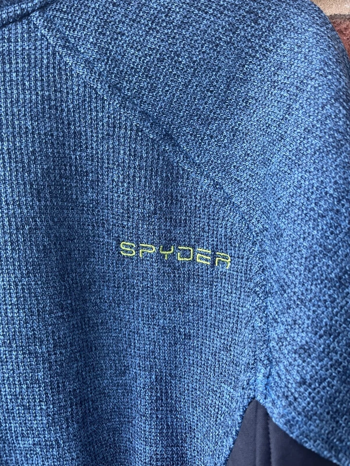 SPYDER Crew Neck azul térmico/verde elétrico - Imagem 4 de 4