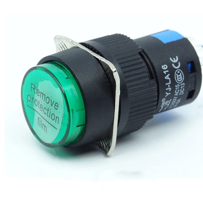 1PCS 16MM LED Momentary Self Push Button Switch Illuminated SPDT 12/24/220V 5Pin - Image 2 of 4