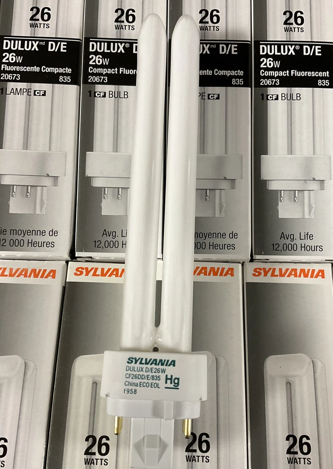 14-Sylvania #20673 DULUX TE/IN 26W Bombillas fluorescentes compactas 4 pines ¡Nuevo!! Foto 2 de 4