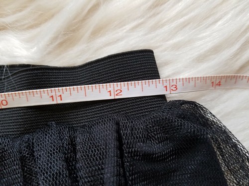 Black Pants Sheer Overlay Skirt Slip-On Girls Juniors Size S Elastic Dance - Picture 9 of 9