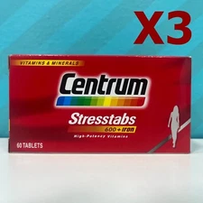 X3 Stresstabs 600 Iron Vitamin Minerals High Potency Women Health Sleep Well 60