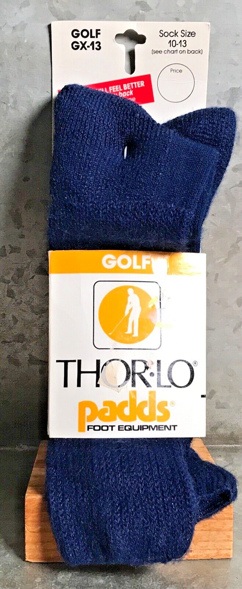 Vintage Unisex THOR-LO Golf GX-13 Universal Socks Padds NOS 10-13