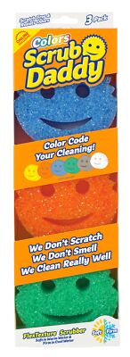 Scrub Daddy Variety Pack 3 Count Colors Flexible Non Scratch Sponges