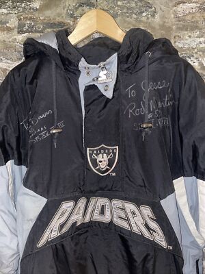 SIGNED 1990s Starter Oakland Raiders NFL Pro Line #36 Mike Davis