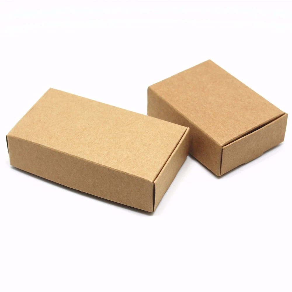 Wedding Party Jewelry Gift Brown Paper Folding Boxes Kraft Paper Packaging  Box