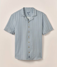 johnnie-O Short Sleeve Hangin' Out Knit Button Down Camp Shirt -Shackleford-Navy