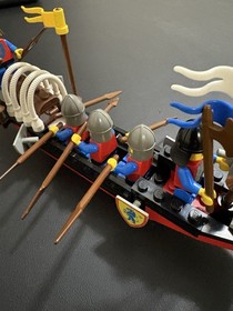 1987 LEGO Castle Lion Knights 6049 Viking Voyager 100% Complete w/Inst One Owner