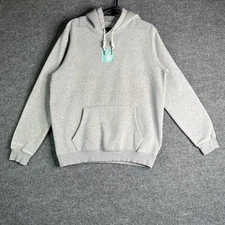 Dutch Bros Regulars Club Hoodie Large Athletic Gray Windmill Logo Patch 