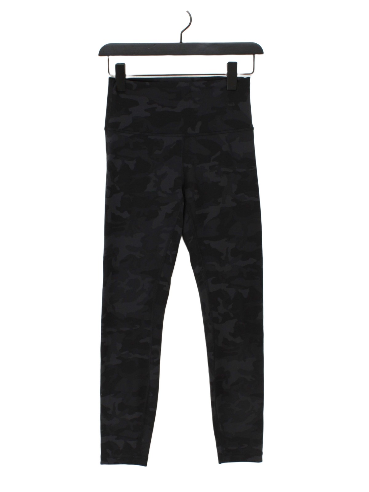 ALTRA Lululemon Pantaloni Sportivi Donna UK 6 Nero Mimetico 100% Altri Leggings