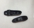 Vintage Pair Of Barbie Doll Black Squishy Bow Shoes Korea