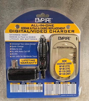 NEW EMPIRE Fuji Casio Kodak All In One Replacement Digital Video Battery Charger