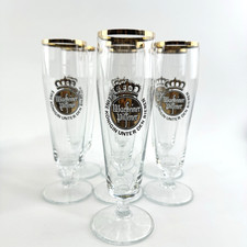 Warsteiner Pilsgläser Set | 7x Bierglas 0,2L | Goldrand Tulpe Pokal Brauerei