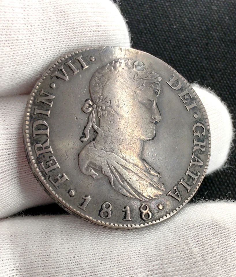 1818 Guatemala M 8 Reales silver colonial coin - Image 3 of 4
