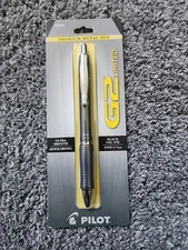 Pilot G2 Limited Premium Metal Refillable Rolling Ball Gel Pen .7mm Black Ink