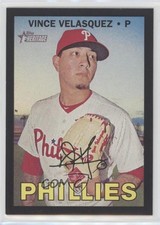 2016 Topps Heritage High Number Wal-Mart Black Border Vince Velasquez 0t2