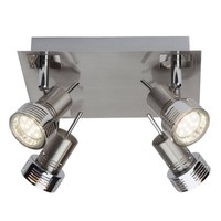Brilliant Lampe Kassandra Led Spotplatte 4Flg Eisen/Chrom | 4X LED-PAR51, GU10,