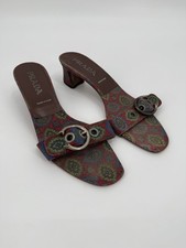 Vintage Prada Women’s Buckle Strap Slides Heel Sandals Made In Italy Size 41