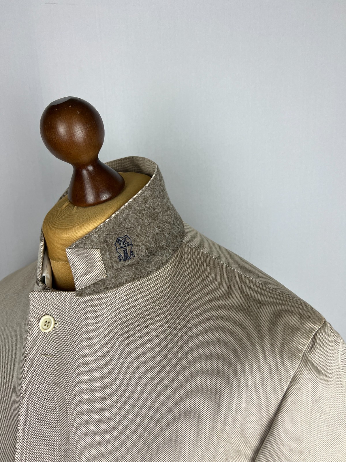 BRUNELLO CUCINELLI Light-Beige Solid 100% Cotton … - image 6