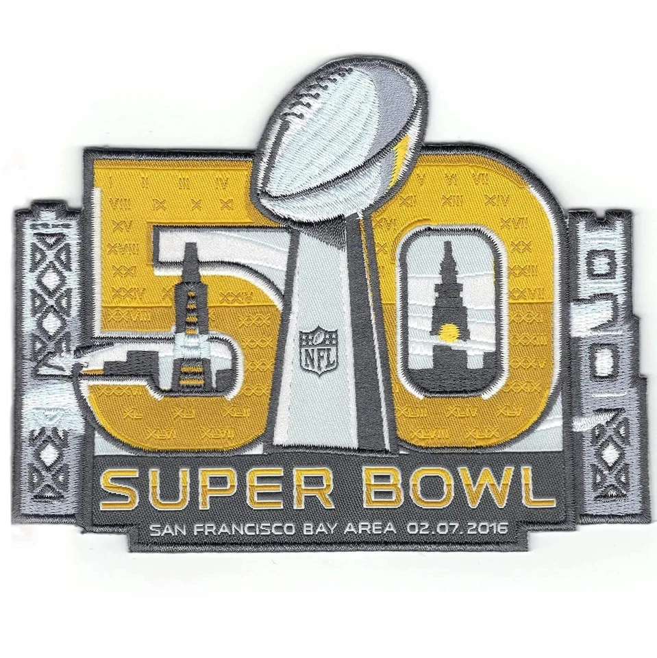 2016 NFL Super Bowl 50 Media Patch Denver Broncos Vs. Carolina Panthers - Image 1 of 1