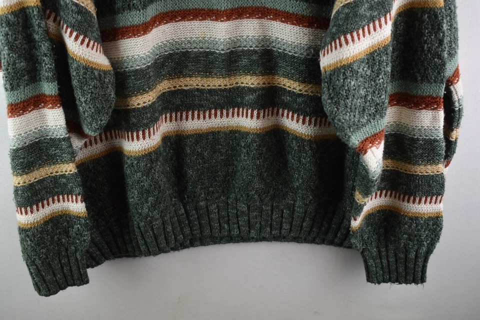Marks & Spencer ST Michaels Mens Green knitted granny Jumper Size 44/46 Vintage - Image 3 of 4